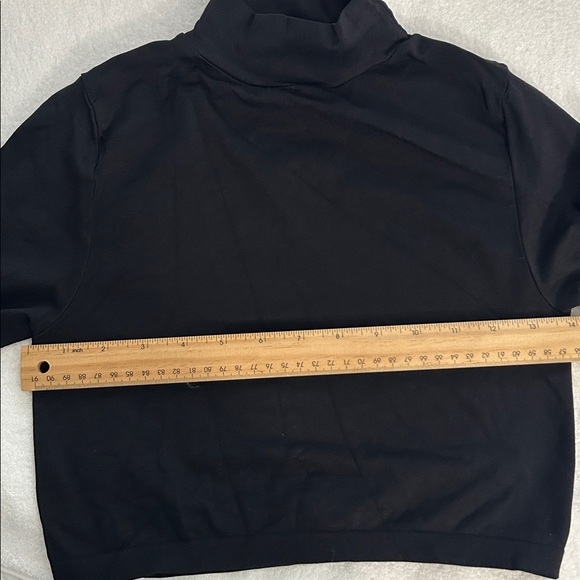 Free People L/XL Top Intimately Super Crop Seamless Turtleneck Black long sleeve - Picture 7 of 8